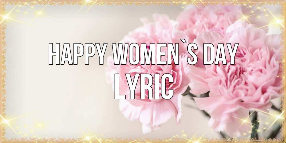 Greetings card с именем, Lyric happy women`s day открытка с розовыми цветами в рамочке с подписью на 8 марта Greetings with text for free download 